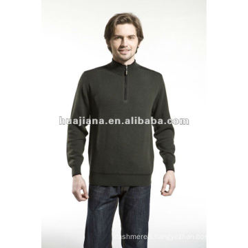 man's stylish 100% cashmere sweater with half-zip